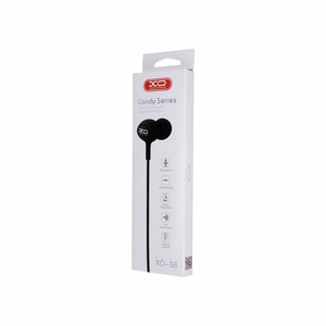 XO laidinės ausinės S6 jack 3,5mm, juodos