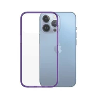 PanzerGlass ClearCase antibakterinis karinės klasės sertifikuotas dėklas telefonui iPhone 13 Pro – skaidrus violetinis
