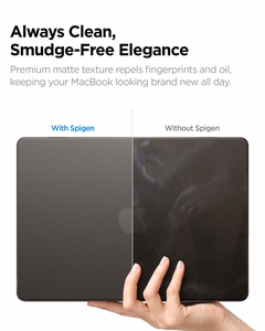 Spigen AirSkin dėklas, skirtas MacBook Air 13" 2023 / 2024 / 2025 / 2026 – pusiau skaidrus