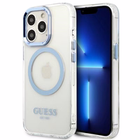 Guess GUHMP13LHTRMB iPhone 13 Pro / 13 6,1" mėlynas/mėlynas hard dėklas Metal Outline Magsafe