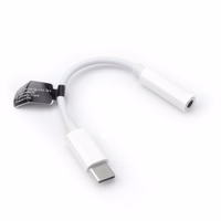 Adapteris AUX Type C (vyriškas) į Jack 3,5 mm (moteriškas) dėžutėje baltas