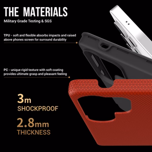 Dėklas Perfectionists Triangle Case Samsung S928 S24 Ultra raudonas