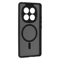 Visiškai matinis Magnētinis dėklas Xiaomi Redmi Note 14 Pro 4G juodas