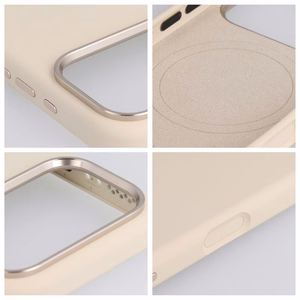 Dėklas telefonui iPhone 17 Forcell F-Protect Frame Premium suderinamas su Magsafe antikinis baltas