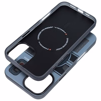 FORCELL F-PROTECT Levels su dvigubo sluoksnio 4D technologija, karinio kritimo testuotas, suderinamas su MagSafe IPHONE 16 PLUS kibernetinis pilkas