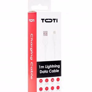 SEEK TOTI USB-A į Lightning, 1 m PVC duomenų laidas 2A (ne-MFI), baltas