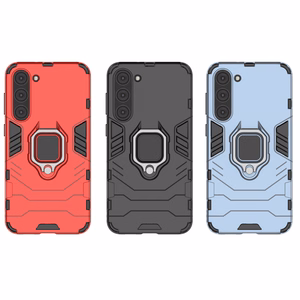 Ring Armor dėklas Samsung Galaxy S23+ šarvuotas dangtelis magnetinis laikiklis žiedas juodas