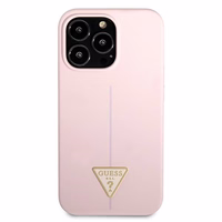 Guess silikoninis trikampio formos dėklas telefonui iPhone 13 Pro / 13 6.1 - violetinis