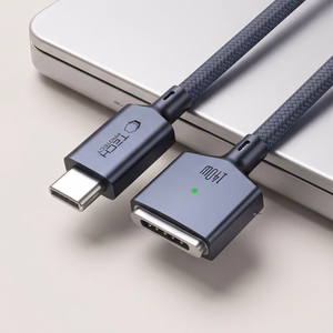 Tech-Protect MMC01 Ultraboost USB-C / MagSafe 3 140W 300cm laidas, skirtas MacBook, tamsiai mėlynas