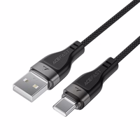 Acefast C11-04 USB-A - USB-C 3A kabelis 1.2m magnetinis pintas - juodas