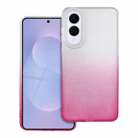 SHINING dėklas telefonui SAMSUNG S25 Edge permatomas rožinis