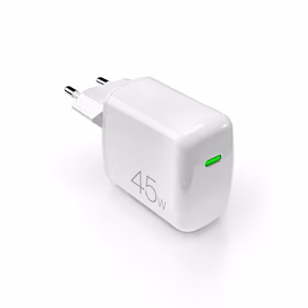 Puro Super Mini 45W PD GaN USB-C sieninis įkroviklis - baltas