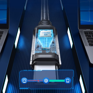 Orico CC240 USB-C–USB-C PD, 240 W, 480 Mbps laidas, 1,5 m – juodas