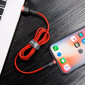 Кабель USB Baseus "Cafule" красный Lightning 200 см