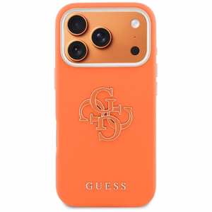GUESS dėklas IPHONE 17 Pro Max GUHCP17X5PS4RGGO (PU FW Resin Logo) oranžinis