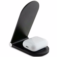 "Ferrari" spausdintas logotipas MagSafe sulankstomas 2in1 15W indukcinis įkroviklis - juodas