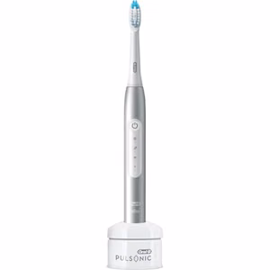 Oral-B Pulsonic Slim Luxe 4000 Sonic Electric Toothbrush Rechargeable For adults Number of brush heads included 1 Number of teeth brushing modes 3 Platinum