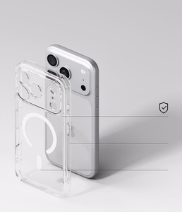 Ringke Fusion Magnetic MagSafe dėklas, skirtas iPhone 18 Pro / 17 Pro, skaidrus
