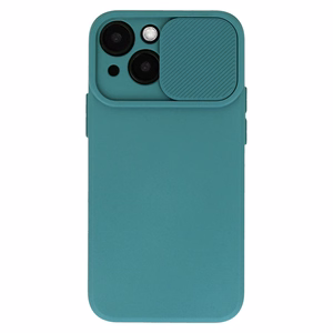 Camshield Soft dėklas iPhone 15 Plus tamsiai žalias