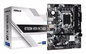 ASRock B760M-HDV/M.2 D4 Motherboard, Intel B760, LGA 1700, micro ATX