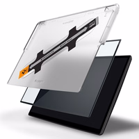 Spigen Glas.tR EZ Fit apsauginis stiklas Tesla Model X 2022 / Model S 2021 - juodas