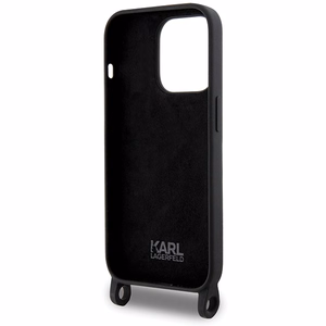 Karl Lagerfeld KLHCP15XSCBSKNK iPhone 15 Pro Max 6.7" жёсткий чехол чёрный/чёрный Crossbody Silicone Ikonik