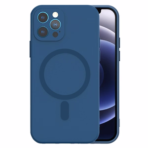 TEL PROTECT MagSilicone dėklas telefonui Iphone 12 tamsiai mėlynas
