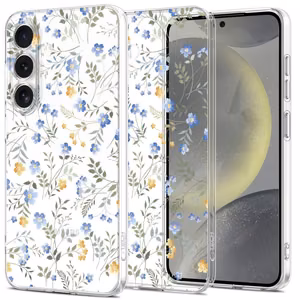 Tech-Protect FlexAir dėklas telefonui Samsung Galaxy S25 - ramunėlės su lapais