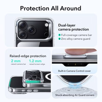 ESR Classic Hybrid Kickstand Magnetinis dėklas telefonui iPhone 17 Pro Max - skaidrus