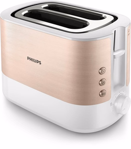 Philips Viva Collection HD2638/11 toaster 7 2 slice(s) 950 W Rose gold, White