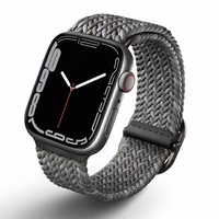 Uniq Aspen pintas dirželis skirtas Apple Watch 1/2/3/4/5/6/7/8/SE/SE2 44/42/45mm - pilkas