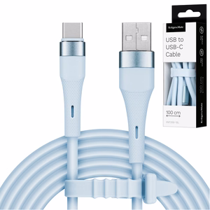 Kruger&Matz Basic silikoninis USB–USB-C laidas, 1 m, mėlynas