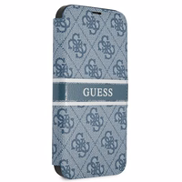 Guess GUBKP13S4GDBL iPhone 13 mini 5.4" mėlynas/mėlynas knygos tipo dėklas 4G Stripe