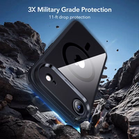 ESR Classic Hybrid MagSafe + grūdinto stiklo rinkinys iPhone 17 Air - skaidrus juodas