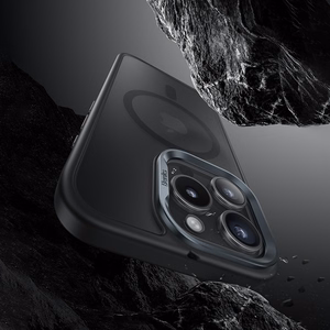 Benks magnetinis Mist dėklas telefonui su metaliniu rėmeliu, skirtas Iphone 16, titano spalvos