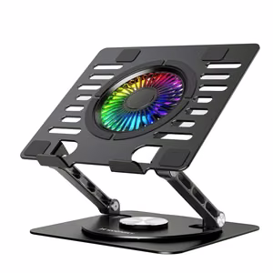 Wozinsky WDCX-X16-AS CoolBase RGB 360° Охлаждающая Подставка для Ноутбука и Планшета - Черный