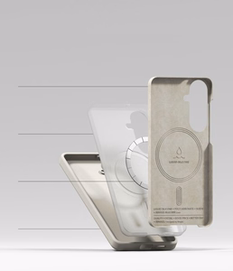 Ringke Silikoninis MagSafe Dėklas for Samsung Galaxy S26 - smėlinis