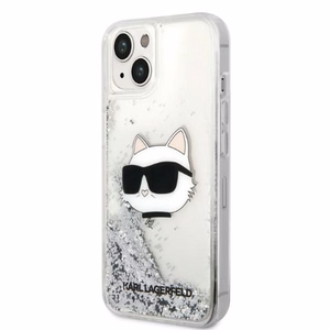 Karl Lagerfeld KLHCP14MLNHCCS iPhone 14 Plus 6.7" sidabrinis/sidabrinis kietasis dėklas Blizgučiai Choupette Galva