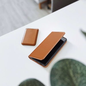 Odinis atverčiamas dėklas Samsung A27 Smart Pro Book, rudas