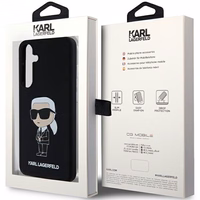 Karl Lagerfeld silikoninis Ikonik dėklas telefonui Samsung Galaxy S24+ - juodas