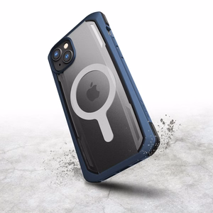 Raptic X-Doria Secure dėklas iPhone 14 su Magnetine šarvuota mėlyna danga
