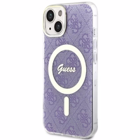 Guess GUHMP14MH4STU iPhone 14 Plus 6.7" violetinis/violetinis kietas dėklas 4G Magnetinis
