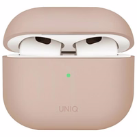 Uniq Lino silikoninis dėklas AirPods 4 - rožinis
