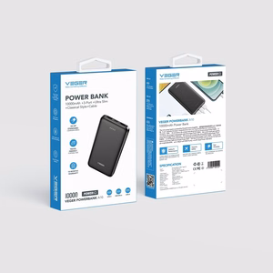 VEGER išorinė baterija 10000 mAh 2A A10 (W1065) juoda