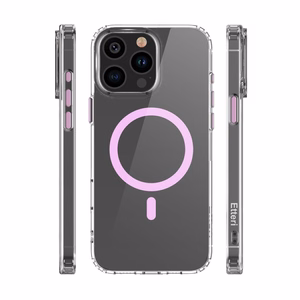 Etteri Spalvotos Mag dėklas (m) telefonui iPhone 15 Pro Max 6,7 rožinis (m)