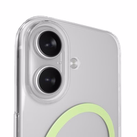 Puro Lite Mag TPU+PC dėklas suderinamas su MagSafe iPhone 17 - skaidrus su žaliu žiedu