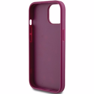 Guess Glitter Script Big 4G dėklas iPhone 15 - violetinis