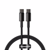 Baseus kabelis Tungsten PD USB-C - USB-C 1,0 m juodas