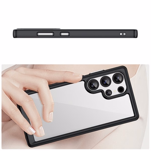 Dėklas telefonui (m) su gelio rėmeliu Samsung Galaxy S25 Ultra - juodas (m)