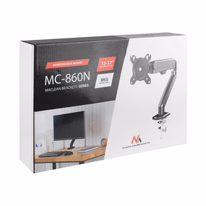 Maclean MC-860N monitoriaus laikiklis su dujine spyruokle, 13"–27", 8 kg, juodas
